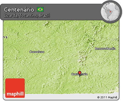 Physical Panoramic Map of Centenário
