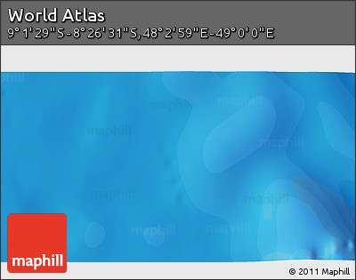 Political 3D Map of the Area around 8° 44' 0" S, 48° 31' 29" E