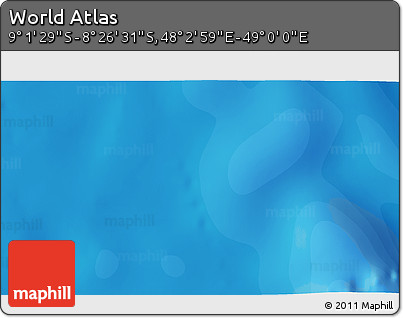 Political 3D Map of the Area around 8° 44' 0" S, 48° 31' 29" E