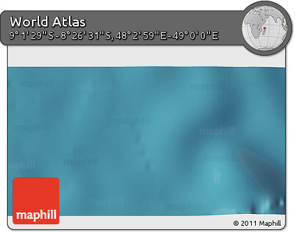 Satellite 3D Map of the Area around 8° 44' 0" S, 48° 31' 29" E