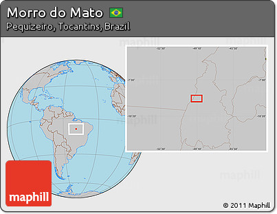 Gray Location Map of Morro Do Mato