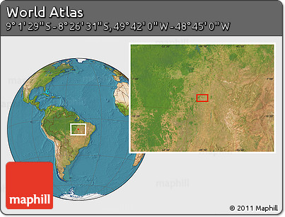 Satellite Location Map of the Area around 8° 44' 0" S, 49° 13' 30" W