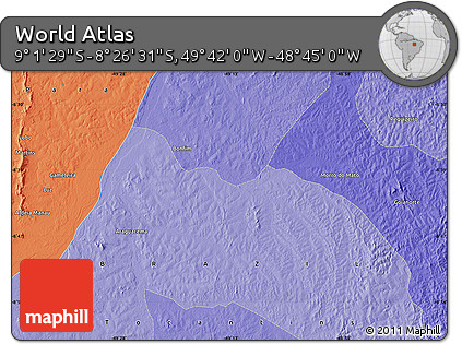 Political Map of the Area around 8° 44' 0" S, 49° 13' 30" W