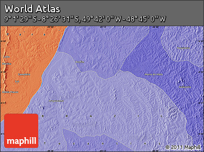 Political Map of the Area around 8° 44' 0" S, 49° 13' 30" W