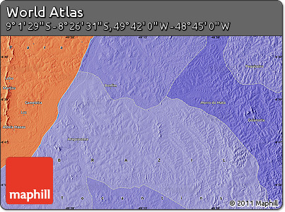Political Map of the Area around 8° 44' 0" S, 49° 13' 30" W