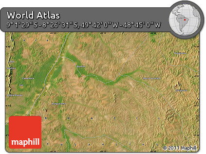 Satellite Map of the Area around 8° 44' 0" S, 49° 13' 30" W