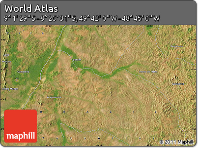 Satellite Map of the Area around 8° 44' 0" S, 49° 13' 30" W