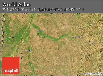 Satellite Map of the Area around 8° 44' 0" S, 49° 13' 30" W