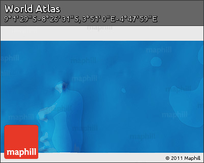 Political 3D Map of the Area around 8° 44' 0" S, 4° 19' 30" E