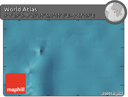 Satellite Map of the Area around 8° 44' 0" S, 4° 19' 30" E