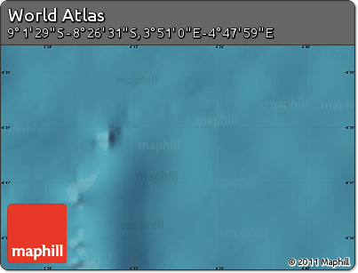 Satellite Map of the Area around 8° 44' 0" S, 4° 19' 30" E