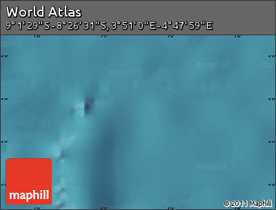 Satellite Map of the Area around 8° 44' 0" S, 4° 19' 30" E