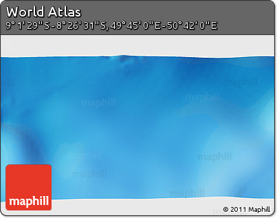 Shaded Relief 3D Map of the Area around 8° 44' 0" S, 50° 13' 30" E