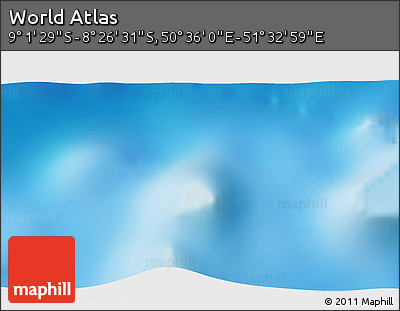 Shaded Relief 3D Map of the Area around 8° 44' 0" S, 51° 4' 30" E