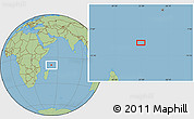 Savanna Style Location Map of the area around 8° 44' 0" S, 52° 46' 29" E