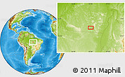 Physical Location Map of the area around 8° 44' 0" S, 52° 37' 30" W