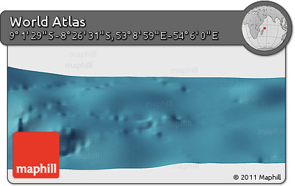 Satellite Panoramic Map of the Area around 8° 44' 0" S, 53° 37' 30" E