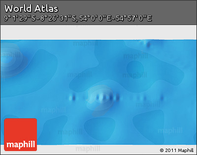 Political 3D Map of the Area around 8° 44' 0" S, 54° 28' 30" E