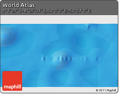 Political 3D Map of the Area around 8° 44' 0" S, 54° 28' 30" E