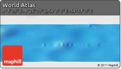 Physical Panoramic Map of the Area around 8° 44' 0" S, 54° 28' 30" E