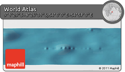 Satellite Panoramic Map of the Area around 8° 44' 0" S, 54° 28' 30" E