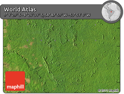 Satellite Map of the Area around 8° 44' 0" S, 54° 19' 30" W