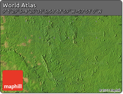 Satellite Map of the Area around 8° 44' 0" S, 54° 19' 30" W