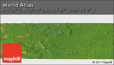 Satellite Panoramic Map of the Area around 8° 44' 0" S, 54° 19' 30" W