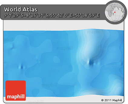 Political 3D Map of the Area around 8° 44' 0" S, 56° 10' 29" E