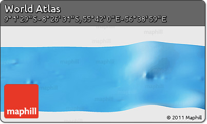 Shaded Relief Panoramic Map of the Area around 8° 44' 0" S, 56° 10' 29" E