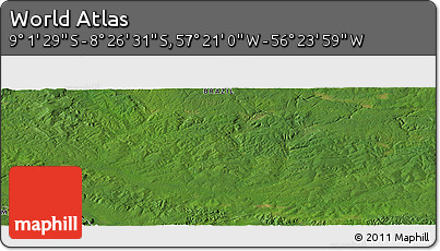 Satellite Panoramic Map of the Area around 8° 44' 0" S, 56° 52' 30" W