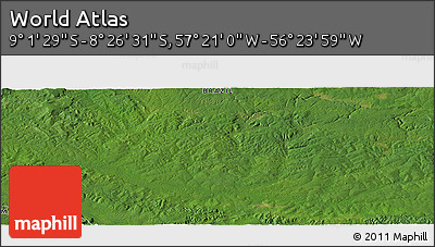 Satellite Panoramic Map of the Area around 8° 44' 0" S, 56° 52' 30" W