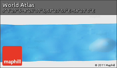 Shaded Relief Panoramic Map of the Area around 8° 44' 0" S, 57° 52' 30" E