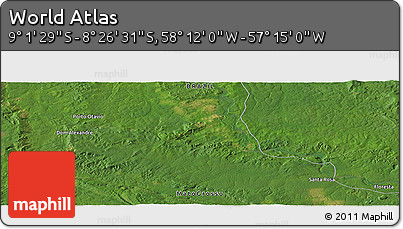 Satellite Panoramic Map of the Area around 8° 44' 0" S, 57° 43' 30" W
