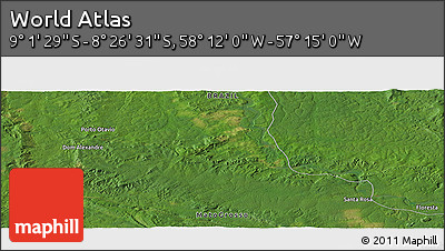 Satellite Panoramic Map of the Area around 8° 44' 0" S, 57° 43' 30" W