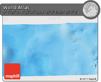 Political 3D Map of the Area around 8° 44' 0" S, 58° 43' 30" E