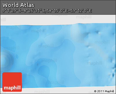 Political 3D Map of the Area around 8° 44' 0" S, 58° 43' 30" E