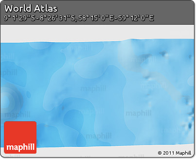 Political 3D Map of the Area around 8° 44' 0" S, 58° 43' 30" E