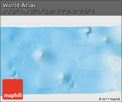 Political 3D Map of the Area around 8° 44' 0" S, 59° 34' 30" E