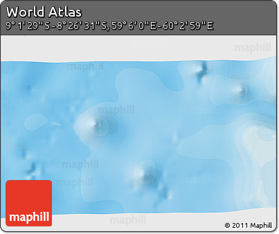 Political 3D Map of the Area around 8° 44' 0" S, 59° 34' 30" E