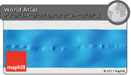 Physical Panoramic Map of the Area around 8° 44' 0" S, 5° 1' 30" W