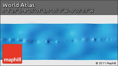 Physical Panoramic Map of the Area around 8° 44' 0" S, 5° 1' 30" W