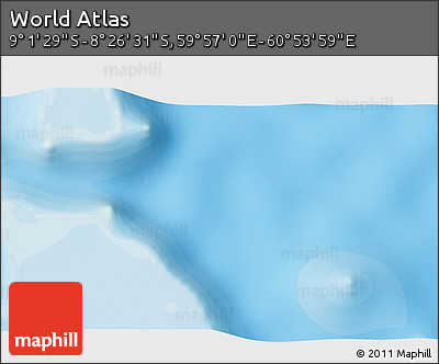Political 3D Map of the Area around 8° 44' 0" S, 60° 25' 29" E