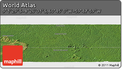 Satellite Panoramic Map of the Area around 8° 44' 0" S, 60° 16' 29" W