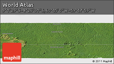 Satellite Panoramic Map of the Area around 8° 44' 0" S, 60° 16' 29" W