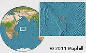 Satellite Location Map of the area around 8° 44' 0" S, 61° 16' 29" E
