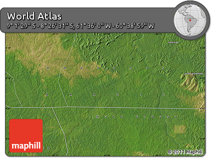 Satellite Map of the Area around 8° 44' 0" S, 61° 7' 30" W