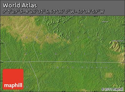 Satellite Map of the Area around 8° 44' 0" S, 61° 7' 30" W