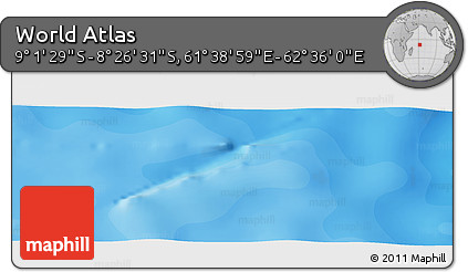 Political Panoramic Map of the Area around 8° 44' 0" S, 62° 7' 30" E