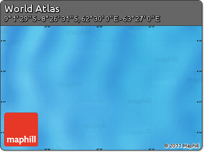 Physical Map of the Area around 8° 44' 0" S, 62° 58' 30" E